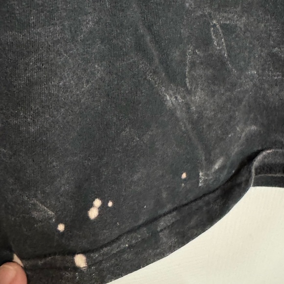 The Rolling Stones Acid Wash Black Distressed Rock Band Men’s L T-Shirt - Picture 4 of 10